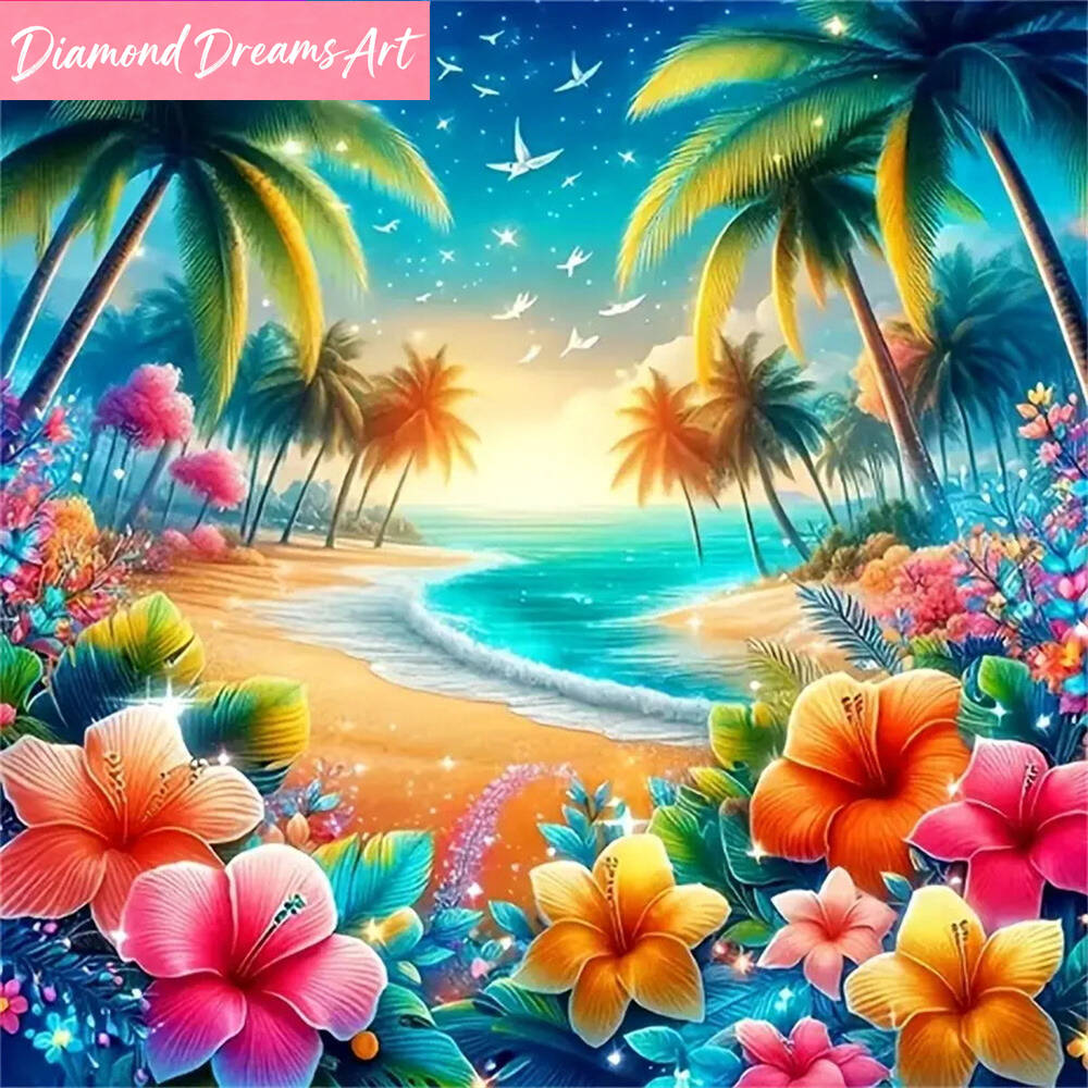 ภาพวาดเพชรลายวิวทะเล DIY แบบเต - Photo Mosaic Print บทวิจารณ์และราคา