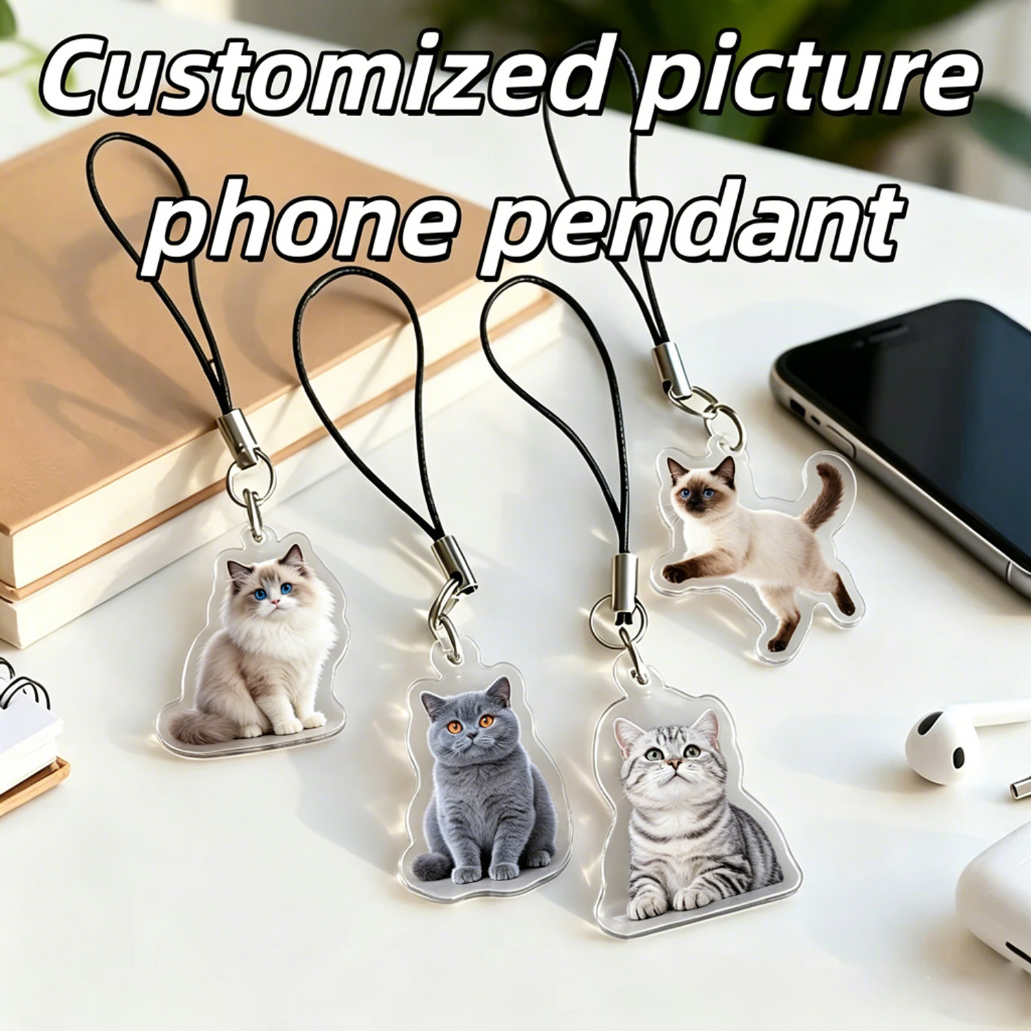 จี้ห้อยโทรศัพท์รูปสัตว์เลี้ยงส - Pet Portrait Custom บทวิจารณ์และราคา