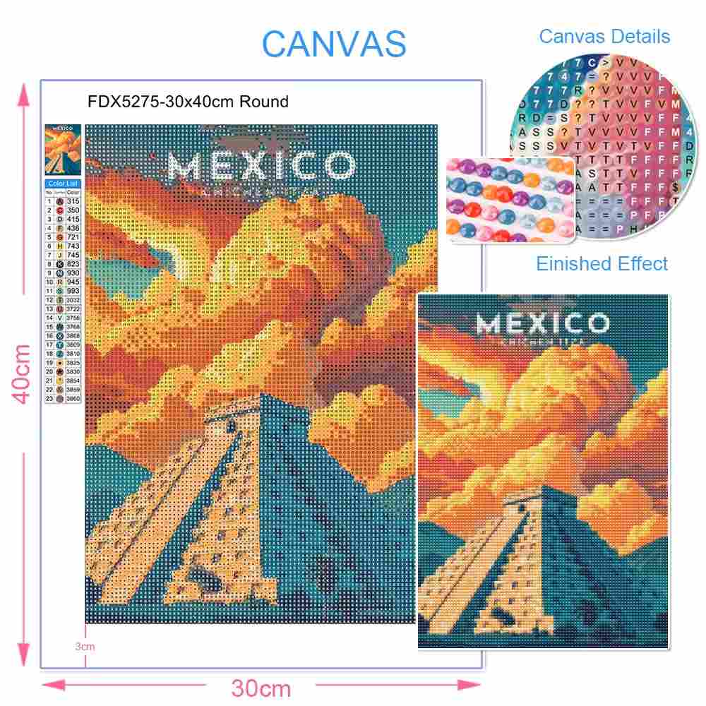 ภาพเพชรประดับตกแต่งทิวทัศน์เมื - Photo Mosaic Print บทวิจารณ์และราคา