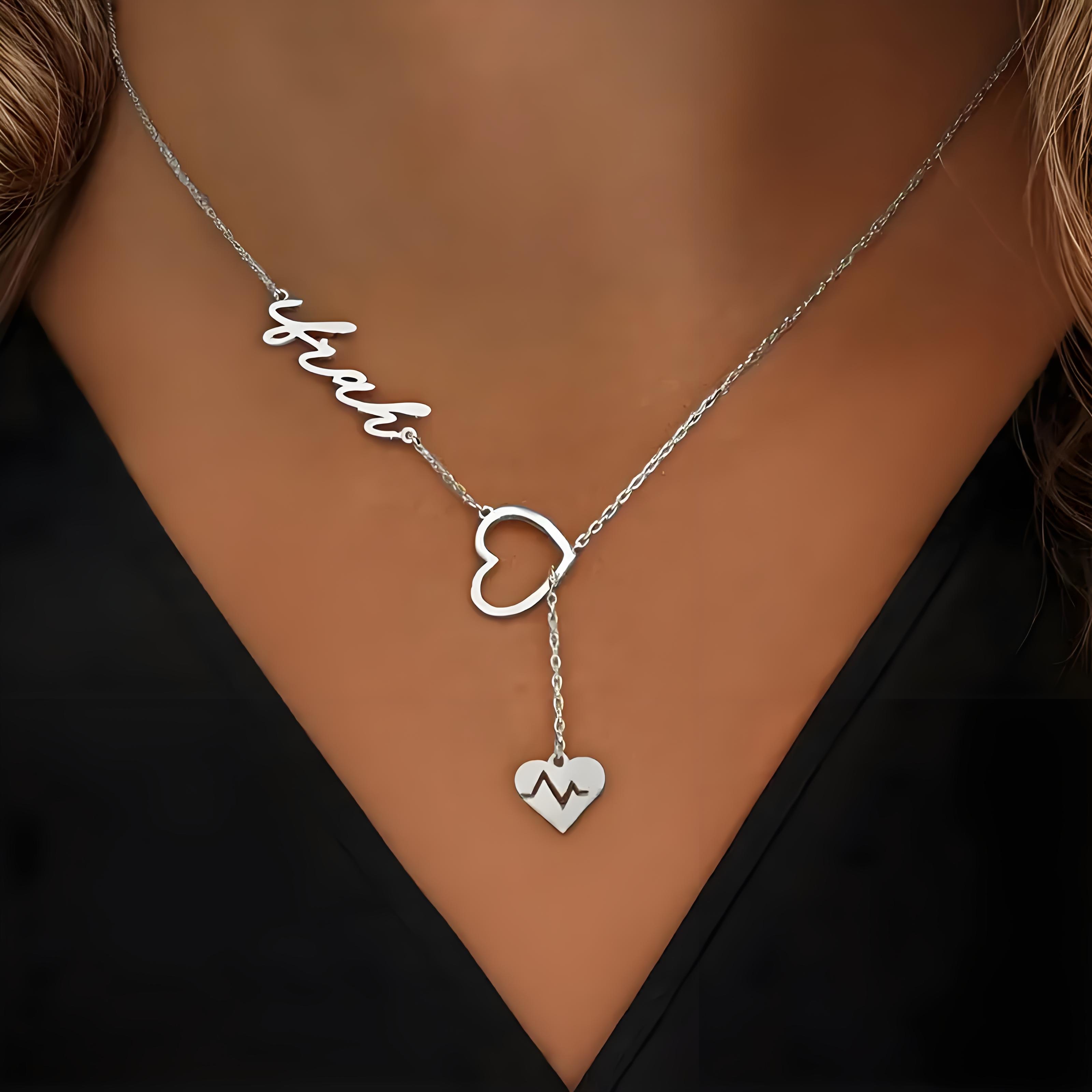 สร้อยคอชื่อ Heartbeat คู่ส่วนบ - Birth Flower Necklace บทวิจารณ์และราคา